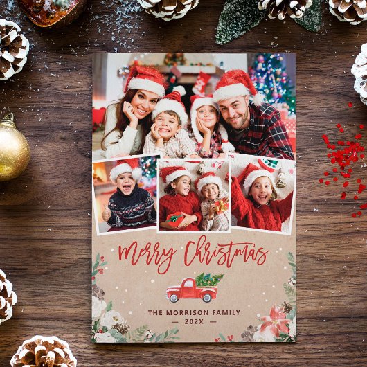 クラフトウィンターフローラクリスマストラック4写真 シーズンカード