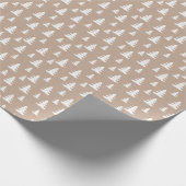 クラフトウィンターホワイトクリスマスエレガントラッピングパップ ラッピングペーパー (角)