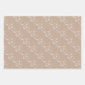 クラフトウィンターホワイトクリスマスエレガントラッピングパペ ラッピングペーパーシート (正面2)