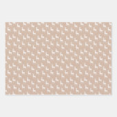 クラフトウィンターホワイトクリスマスエレガント ラッピングペーパーシート (正面2)