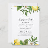 クラフトウォーターカラーイエローレモン&リーフ 招待状 (正面)