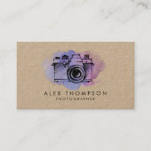 クラフトウォーターカラーカメラフォトグラファー 名刺 (正面)