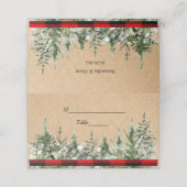 クラフトウォーターカラーパインツリーズ&レッドバッファロープレイド プレイスカード (外部開封)