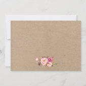 クラフトウォーターカラーピンク結婚フローラの写真 サンキューカード (裏面)