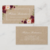 クラフトウォーターカラーフローラブルガンディマルサラ 名刺 (正面/裏面)