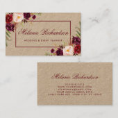 クラフトウォーターカラーブルガンディマルサラフローラ 名刺 (正面/裏面)