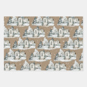 クラフトウ素朴ッドランドウィンターシャレーハウスシーンズ ラッピングペーパーシート (正面3)