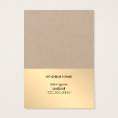 クラフトエレガントゴールデンストライプイヤリングカード (裏面)