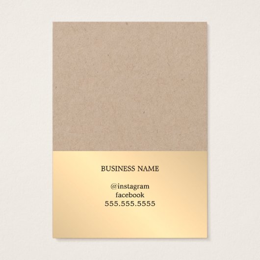 クラフトエレガントゴールデンストライプイヤリングカード (裏面)