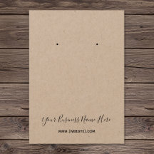 クラフトエレガントスクリプトカスタムイヤリングカード