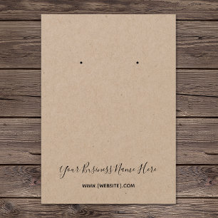 クラフトエレガントスクリプトカスタムイヤリングカード