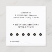 クラフトエレガントピンクハート美しいサロンロイヤリティカード ロイヤリティカード (裏面)