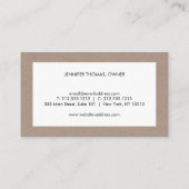 クラフトエレガントフローラモチーフラグジュアリーブティック 名刺 (裏面)