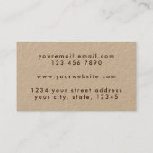 クラフトエレガントベージュグランジホログラフレインボーカッコいい 名刺 (裏面)