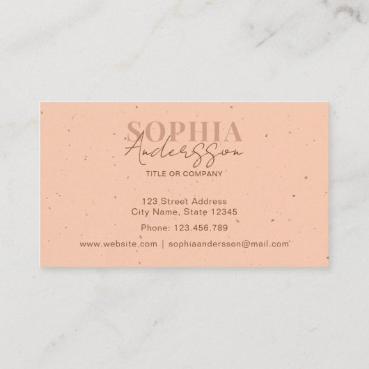 クラフトエレガントライトテラコッタ赤面名刺 名刺 (裏面)