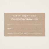 クラフトエレガントレッドピンクハート美しいギフトカード (裏面)