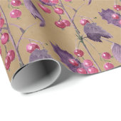 クラフトエレガント紙ピンクレッドベリー ラッピングペーパー (ロールコーナー)