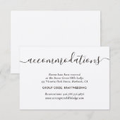 クラフトエレガント紙結婚の宿泊カード エンクロージャーカード (正面/裏面)