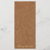 クラフトオータムブライドひまわりシャワーパーティー メニュー (裏面)