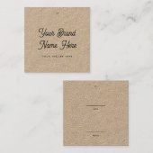 クラフトカスタムスクエア小売名タグ スクエア名刺 (正面/裏面)