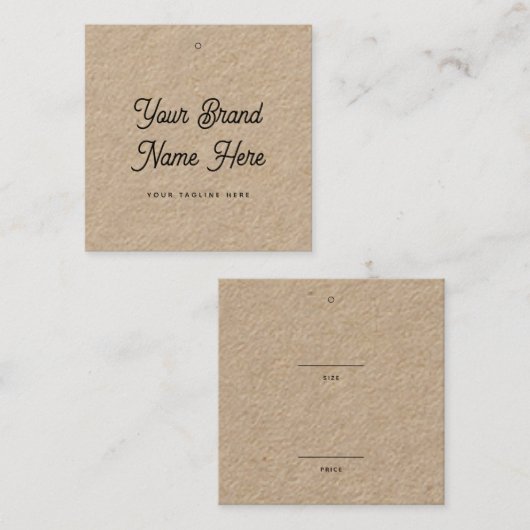 クラフトカスタムスクエア小売名タグ スクエア名刺 (正面/裏面)