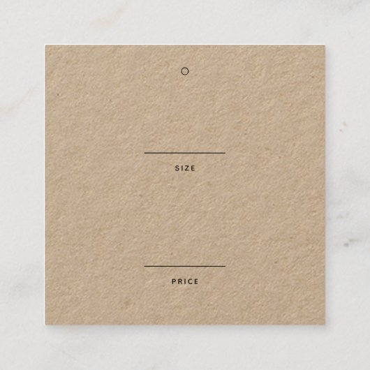 クラフトカスタムスクエア小売名タグ スクエア名刺 (裏面)