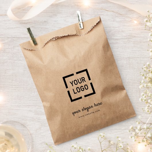 クラフトカスタムロゴブランドのプロモーション フェイバーバッグ (クリップ留めされた状態)