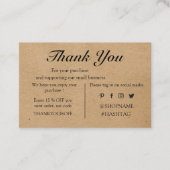 クラフトカスタム紙感謝していのロゴは金ゴールド星で 名刺 (正面)