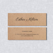 クラフトカッコいいエレガント紙手書きコンサルタント スキニー名刺