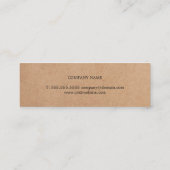 クラフトカッコいいエレガント紙手書きコンサルタント スキニー名刺 (裏面)