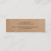 クラフトカッコいいエレガント紙手書きコンサルタント スキニー名刺 (裏面)