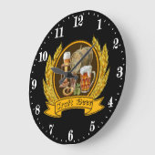 クラフトカッコいいビールバー ラージ壁時計 (傾斜)