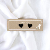 クラフトカボスのイヤリング表示カード上の白色インク スキニー名刺