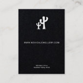 クラフトカボスのイヤリング表示カード上の白色インク 名刺 (裏面)