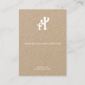 クラフトカボスのイヤリング表示カード上の白色インク 名刺 (裏面)