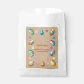 クラフトカラフルフローライースターエッグ赤ちゃんシャワー フェイバーバッグ (正面)