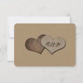 クラフトカントリー素朴バーラップメイソンジャールウェディングRSVP 出欠カード (裏面)