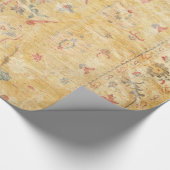 クラフトカーペットセンチュリーユールドイエローゴールデン ラッピングペーパー (角)