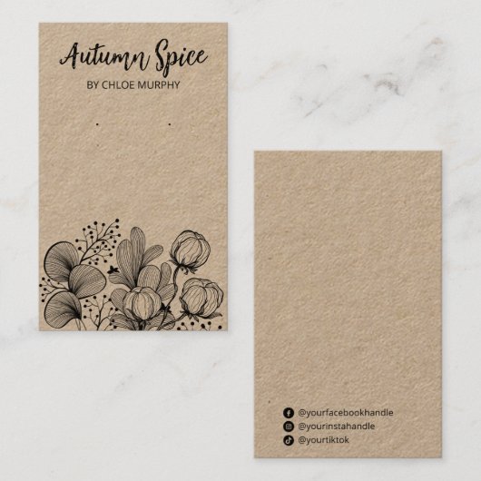 クラフトガーデンイヤリングディスプレイカード 名刺 (正面/裏面)