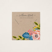 クラフトガーリーフローライヤリングネックレスディスプレイカード (正面)