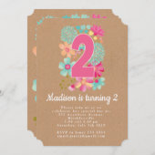 クラフトガールズフローラ2nd誕生日パーティー招待状 招待状 (正面/裏面)