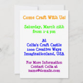 クラフトキャッスルクラフトイベント招待状 招待状 (裏面)