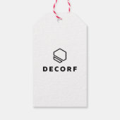 クラフトギフトラベル赤と白トウィネ ギフトタグ (裏面)