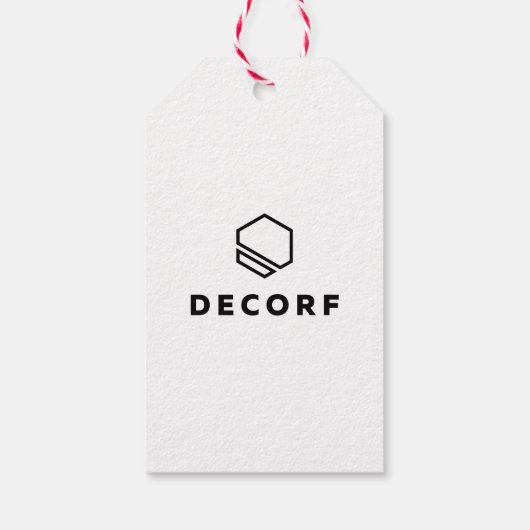 クラフトギフトラベル赤と白トウィネ ギフトタグ (裏面)