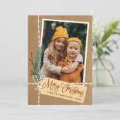クラフトギフト&ボウメリークリスマスホリデーフォト シーズンカード (スタンド正面)