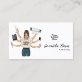 クラフトクイーンスタイリッシュブランディングデザイン 名刺 (正面)