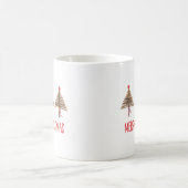 クラフトクリスマスツリー – 北欧風コージー コーヒーマグカップ (中央)