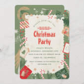 クラフトクリスマスパーティの招待状 招待状 (正面/裏面)