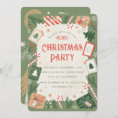 クラフトクリスマスパーティー招待状 招待状 (正面/裏面)