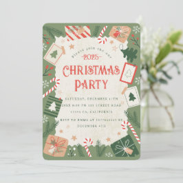 クラフトクリスマスパーティー招待状 招待状